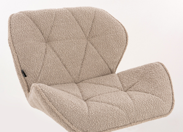 HR111CROSS Scaun Latte Boucle cu Bază Cromata