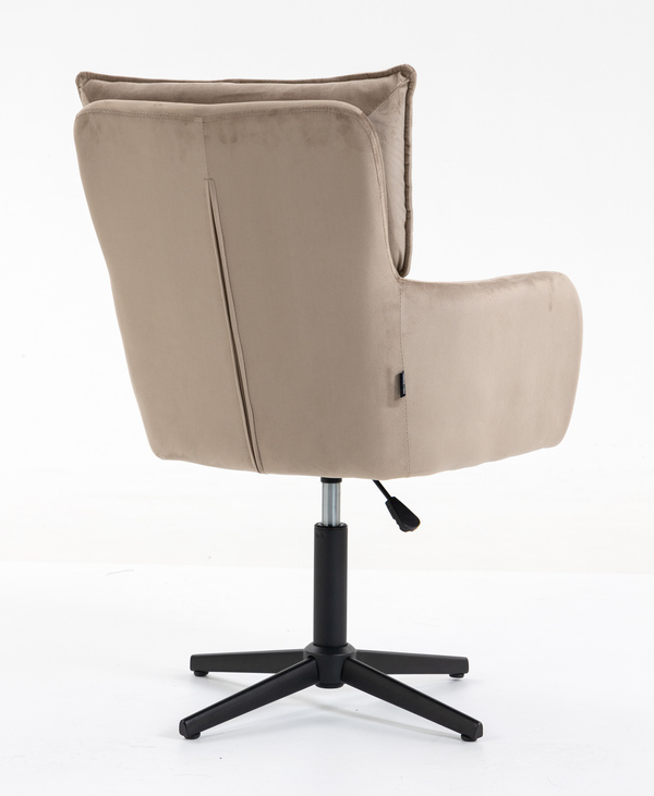 HR250CROSS Scaun Catifea Latte Bază Neagră