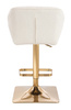 HR111KW Scaun Crem Boucle cu Bază Aurie