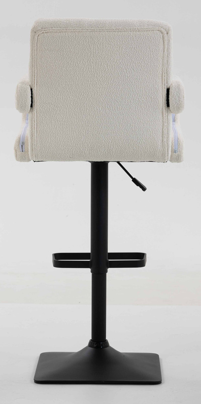 HR8404KW Scaun Crem Boucle cu Bază Neagră