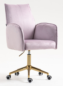 HR280K Scaun Mov din Catifea cu Bază Aurie