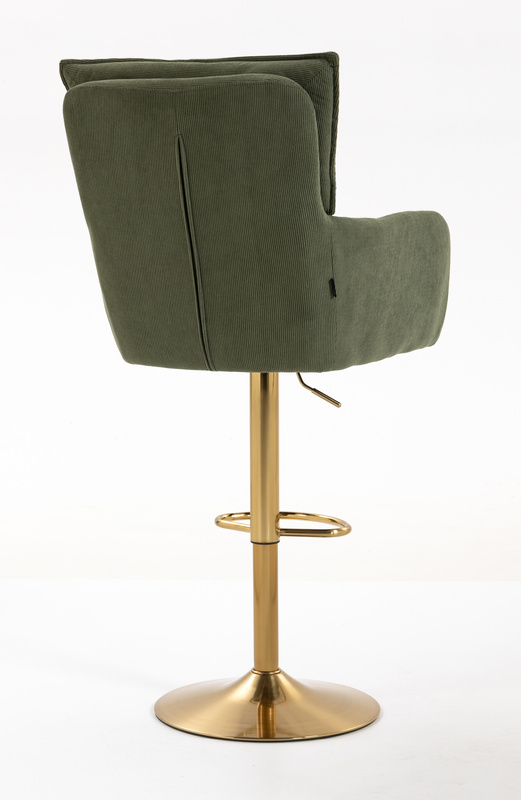 HR250W Scaun Zsályazöld Prémium Kordbársony Bază Aurie