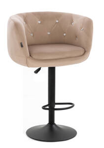 HR333CW Scaun Catifea Latte cu Bază Neagră