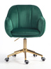 HR2055K Scaun Verde din Catifea cu Bază Aurie