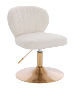HR193N Scaun Crem Boucle cu Bază Aurie