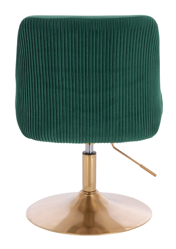 HR920N Scaun Verde din Catifea cu Bază Aurie