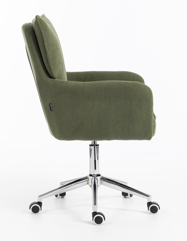 HR250K Scaun Zsályazöld Prémium Kordbársony Bază Cromata