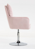 HR250N Scaun Catifea Roz Pudra Bază Cromata