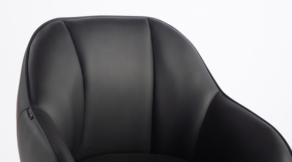 HR2055W Scaun Neagră din Piele Ecologica cu Bază Neagră