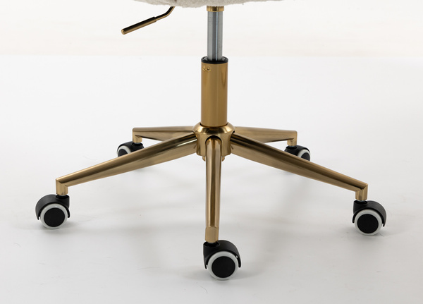 HR2055K Scaun Crem din Boucle cu Bază Aurie