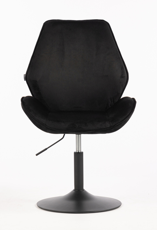 HR350N Scaun Neagră din Catifea Bază Neagră