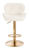 HR111W Scaun Crem Boucle cu Bază Aurie