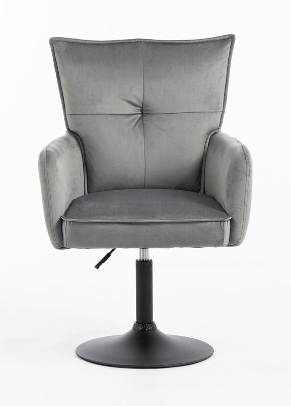 HR250N Scaun Catifea Grafit Bază Neagră