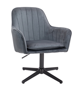 HR2022CROSS Scaun Grafit din Catifea Bază Neagră