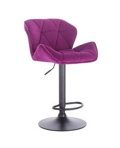 HR111W Scaun Catifea Fucsia Velur cu Bază Neagra