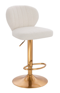 HR193N Scaun Crem Boucle cu Bază Aurie