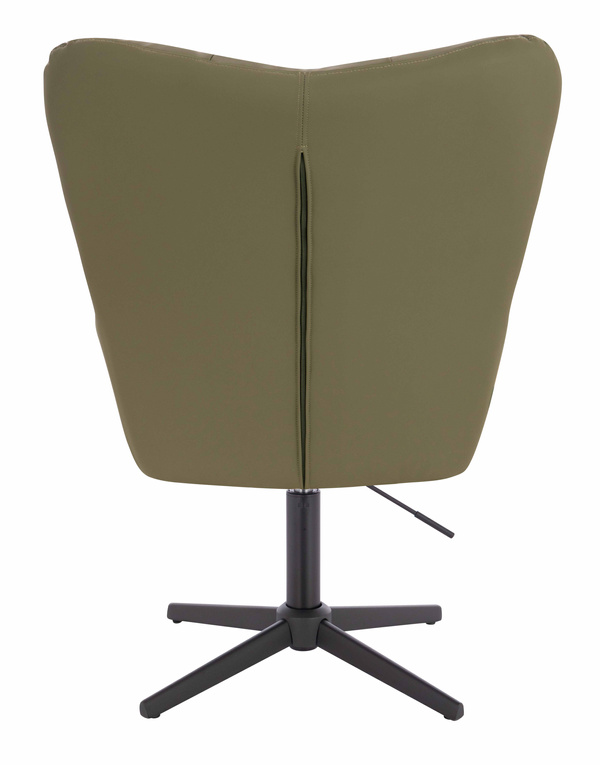 HR650CROSS Scaun Khaki Piele Ecologica Premium Soft cu Bază Neagră