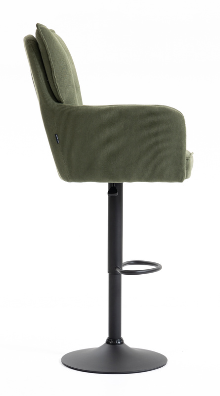 HR250W Scaun Zsályazöld Prémium Kordbársony Bază Neagră