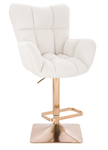 HR650KW Crem Boucle Scaun Bază Aurie