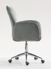 HR280K Scaun Gray din Catifea cu Bază Cromata