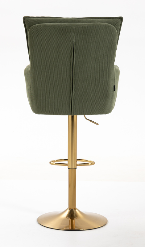 HR250W Scaun Zsályazöld Prémium Kordbársony Bază Aurie