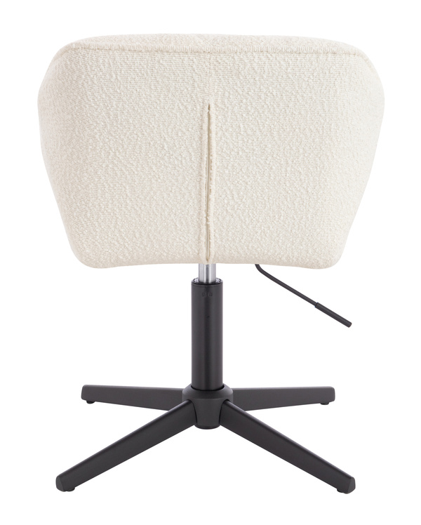 HR111CROSS Scaun Crem Boucle cu Bază Neagră