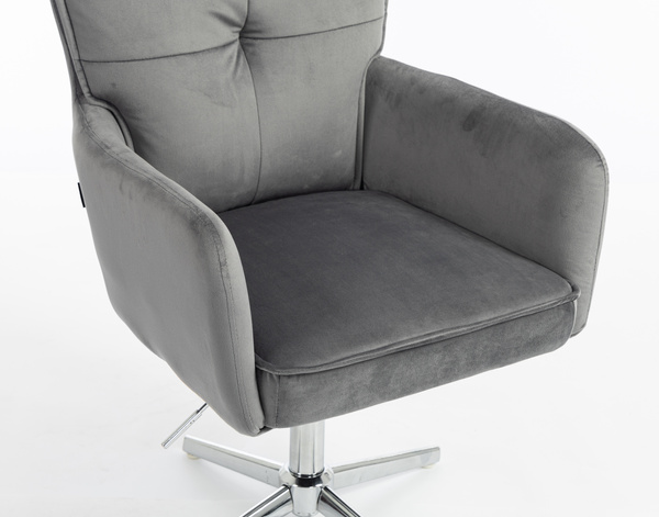 HR250CROSS Scaun Catifea Grafit Bază Cromata