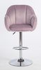 HR2055W Scaun Mov din Catifea cu Bază Cromata