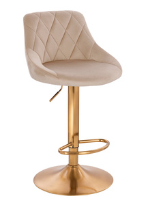 HR1054W Scaun Latte din Carifea cu Bază Aurie