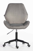 HR350K Scaun Gray din Catifea Bază Neagră