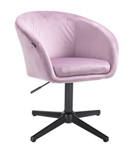 HR8326CROSS Scaun Mov Catifea cu Bază Neagră