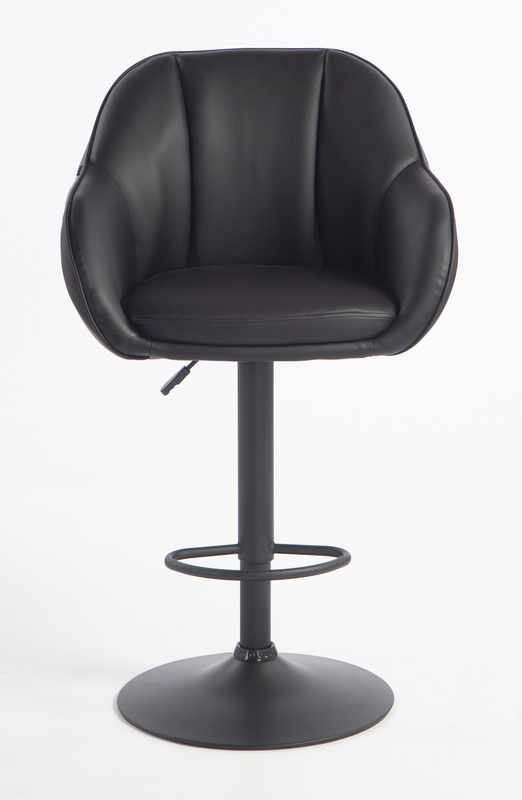 HR2055W Scaun Neagră din Piele Ecologica cu Bază Neagră