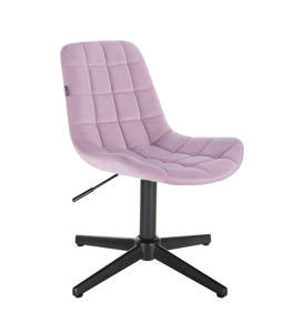 HR590CROSS Scaun Catifea Mov cu Bază Neagră