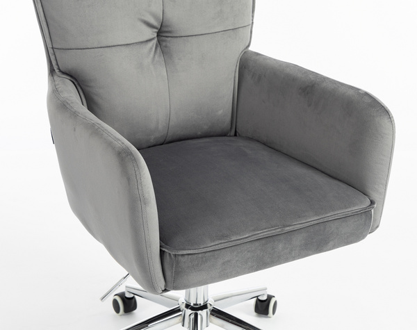 HR250K Scaun Catifea Grafit Bază Cromata