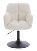 HR550N Scaun Crem Boucle cu Bază Neagră