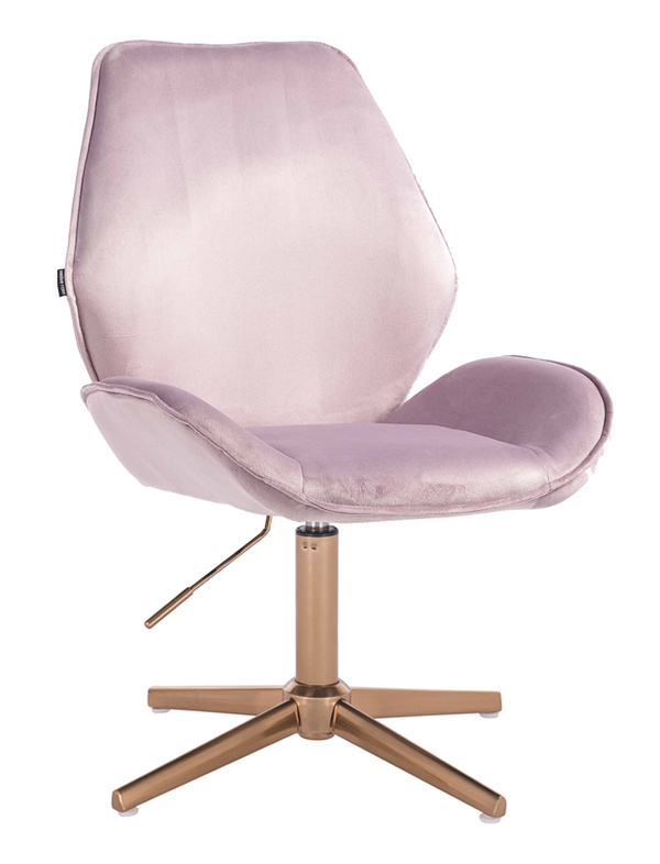 HR350CROSS Scaun Mov din Catifea Bază Aurie