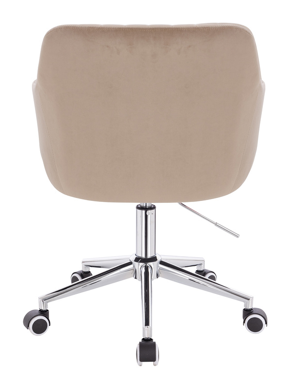 HR190K Scaun Latte din Catifea cu Bază Cromata