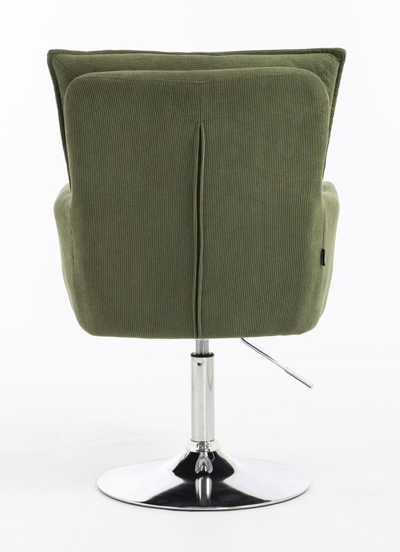 HR250N Scaun Zsályazöld Prémium Kordbársony Bază Cromata