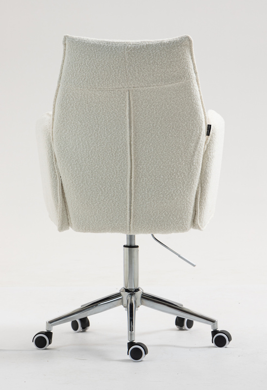 HR280K Scaun Crem Boucle cu Bază Cromata