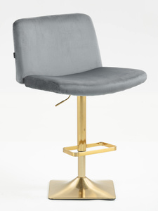 HR150KW Scaun Grafit din Catifea cu Bază Aurie