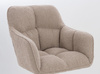 HR550KW Scaun Latte Boucle cu Bază Aurie