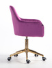 HR2022K Scaun Fucsia din Catifea Bază Aurie