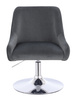 HR920N Scaun Grafit din Catifea cu Bază Cromata