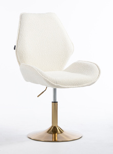 HR350N Scaun Boucle din Catifea Bază Aurie