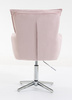 HR250CROSS Scaun Catifea Roz Pudra Bază Cromata