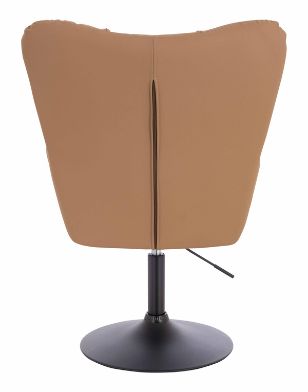 HR650N Scaun Caramel Piele Ecologica Premium Soft cu Bază Neagră