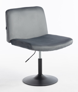 HR150N Scaun Grafit din Catifea cu Bază Neagră
