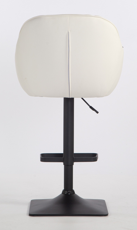 HR2055KW Scaun Alb din Piele Ecologica cu Bază Neagră