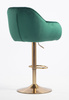HR2055W Scaun Verde din Catifea cu Bază Aurie