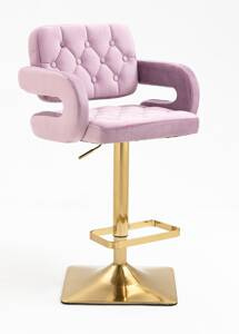 HR8403KW Scaun Catifea Mov cu Bază Aurie